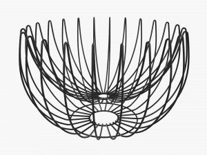 Iron Suspended Wire Basket 3D Model