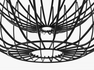 Iron Suspended Wire Basket 3D Model