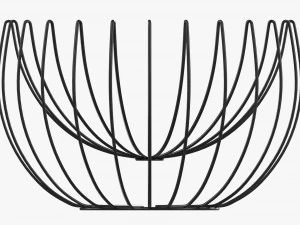 Iron Suspended Wire Basket 3D Model