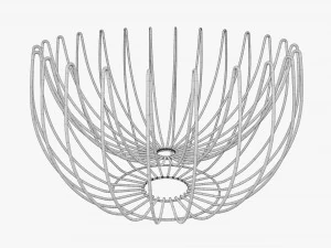 Iron Suspended Wire Basket 3D Model