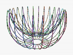 Iron Suspended Wire Basket 3D 模型