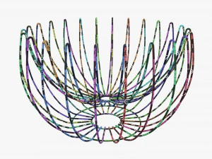 Iron Suspended Wire Basket 3D Model