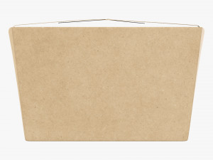 Kraft Paper Take-Away Container Closed 3D 模型