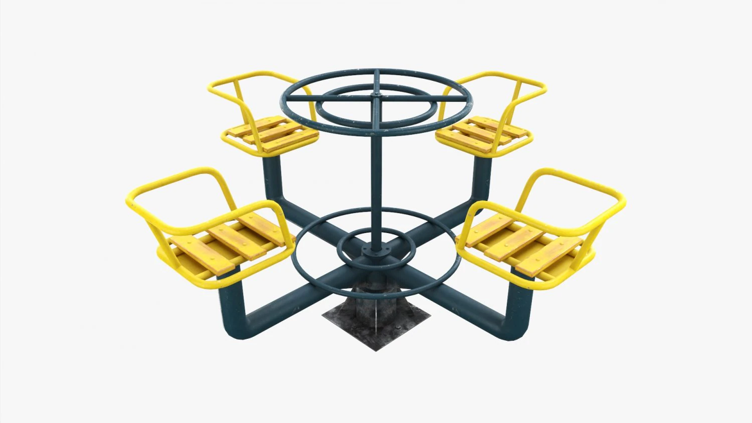 Carrossel de 4 lugares Modelo 3D .c4d .max .obj .3ds .fbx .stl .blend 