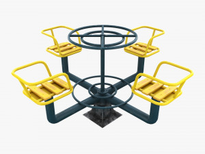 Merry-Go-Round 4-Seat 3D Model