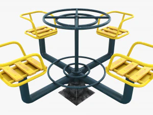 Carrossel de 4 lugares Modelo 3D
