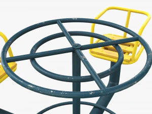 Carrossel de 4 lugares Modelo 3D