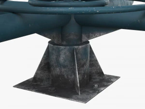 Carrossel de 4 lugares Modelo 3D