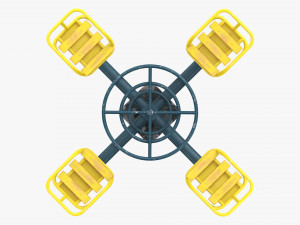 Merry-Go-Round 4-Seat 3D Model
