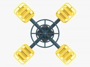 Carrossel de 4 lugares Modelo 3D