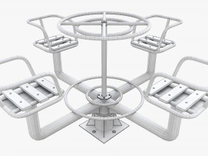 Carrossel de 4 lugares Modelo 3D