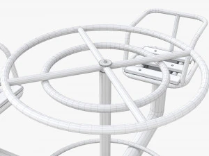Carrossel de 4 lugares Modelo 3D