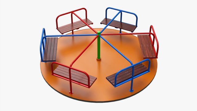 Merry-Go-Round Carousel 05 Model 3D .c4d .max .obj .3ds .fbx .stl .blend 