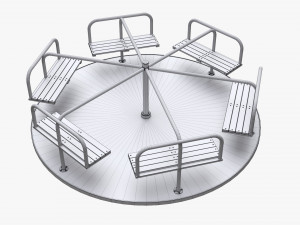 Merry-Go-Round Carousel 05 Model 3D