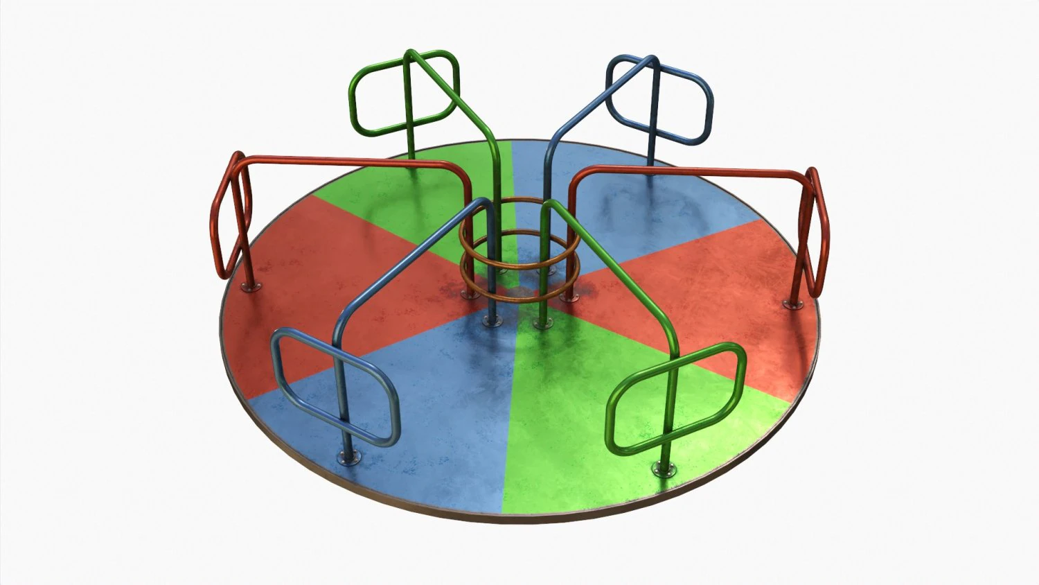 Merry-Go-Round Carousel 06 3D Model .c4d .max .obj .3ds .fbx .stl .blend