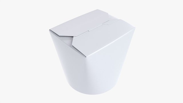Microwavable Paper Take-Away Container Closed 3D 模型 .c4d .max .obj .3ds .fbx .stl .blend 