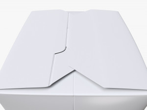 Microwavable Paper Take-Away Container Closed 3D 模型