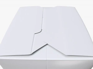 Microwavable Paper Take-Away Container Closed 3D Model