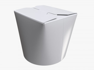 Microwavable Paper Take-Away Container Closed 3D 模型