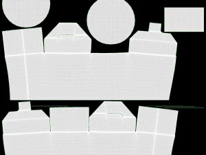 Microwavable Paper Take-Away Container Closed 3D Model