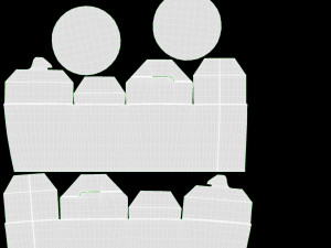 Microwavable Paper Take-Away Container Open 3D Model