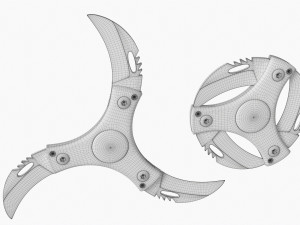Ninja Shuriken Circular Dagger Shinobu 3D Модель