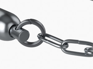 Nunchaku Chain Metal Modelo 3D