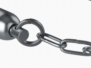 Nunchaku Chain Metal 3D Model