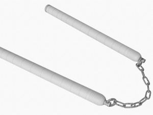 Nunchaku Chain Metal Modelo 3D