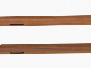 Nunchaku Octagonal Wood Lace 3D 모델