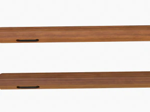 Nunchaku Octagonal Wood Lace 3D Model