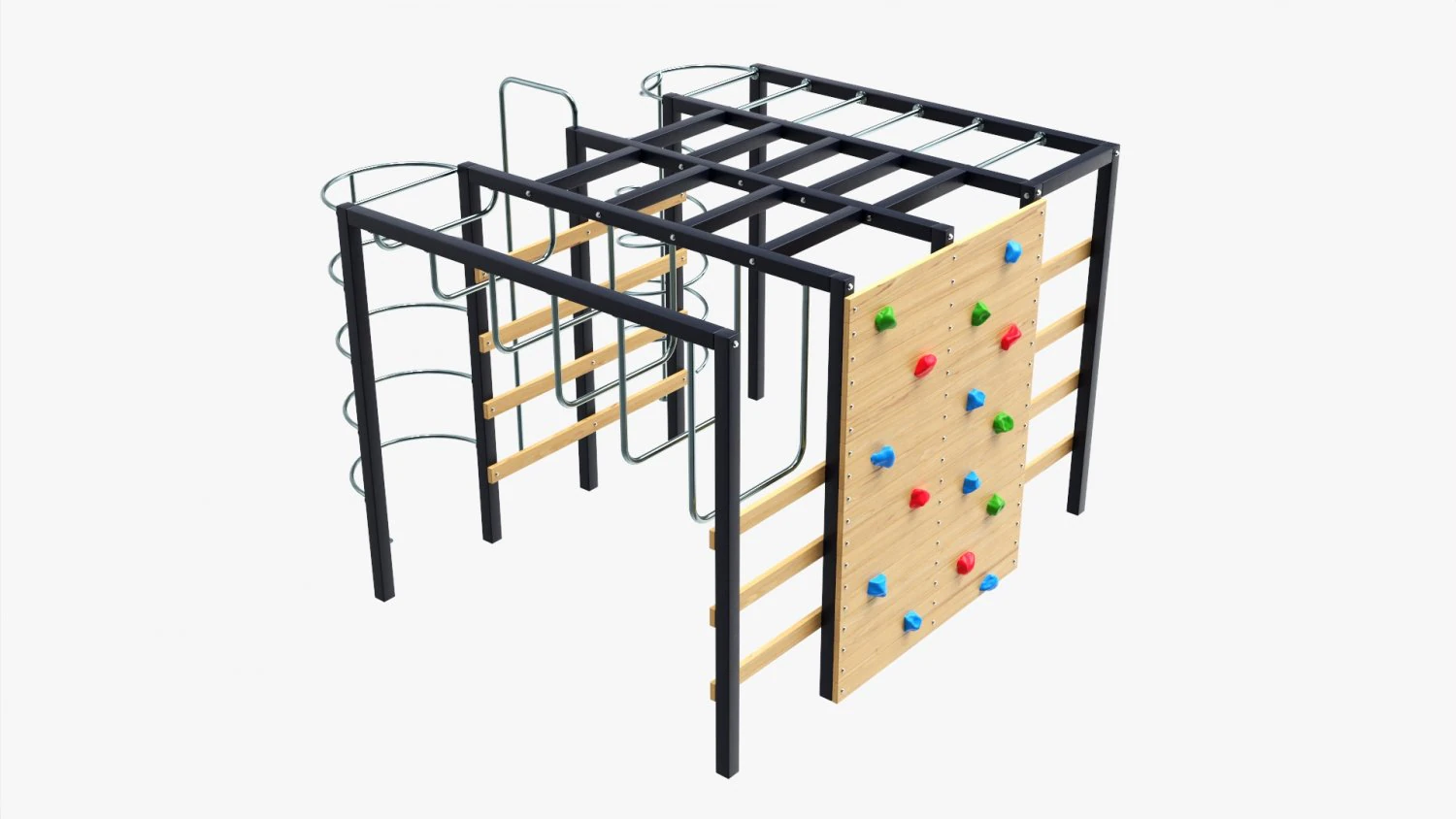 Outdoor Playground Mountain Stairs Set 3D Model .c4d .max .obj .3ds .fbx .stl .blend 