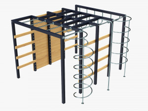 Outdoor Playground Mountain Stairs Set Modèle 3D