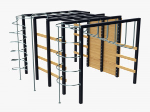 Outdoor Playground Mountain Stairs Set Modèle 3D