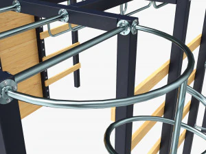 Outdoor Playground Mountain Stairs Set 3D Model