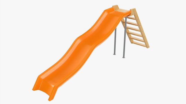 Outdoor Playground Slide 3D Model .c4d .max .obj .3ds .fbx .stl .blend 