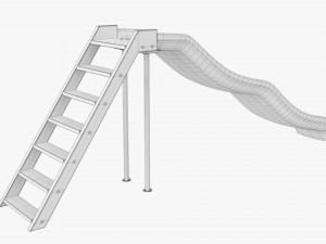 Outdoor Playground Slide 3D Model