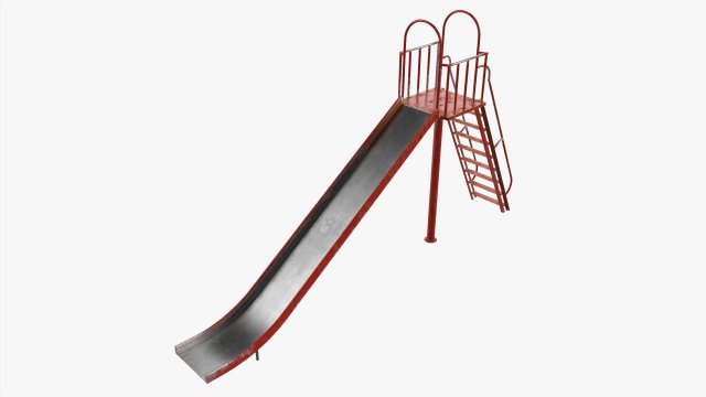 Outdoor Playground Slide 02 3D Модель .c4d .max .obj .3ds .fbx .stl .blend 