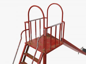 Outdoor Playground Slide 02 3D Model