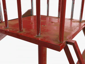 Outdoor Playground Slide 02 3D Model