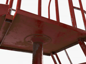 Outdoor Playground Slide 02 3D Model
