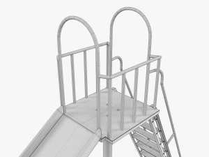 Outdoor Playground Slide 02 3D Model