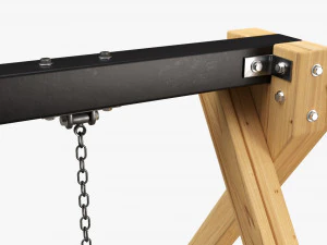 Outdoor Playground Swing Set 01 3D Model