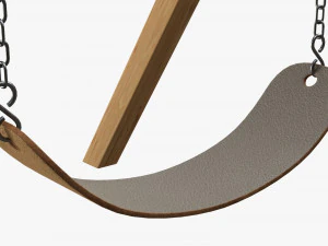 Outdoor Playground Swing Set 01 3D Model