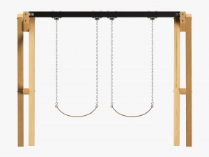 Outdoor Playground Swing Set 01 3D-Modell