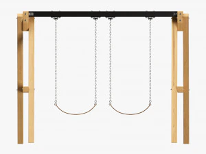 Outdoor Playground Swing Set 01 3D Model
