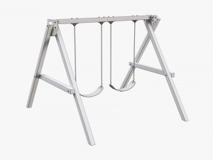 Outdoor Playground Swing Set 01 3D-Modell