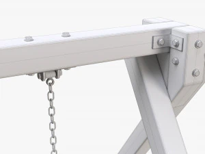 Outdoor Playground Swing Set 01 3D Model