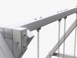 Outdoor Playground Swing Set 01 3D-Modell
