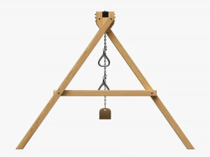 Outdoor Playground Swing Set 02 3D Model